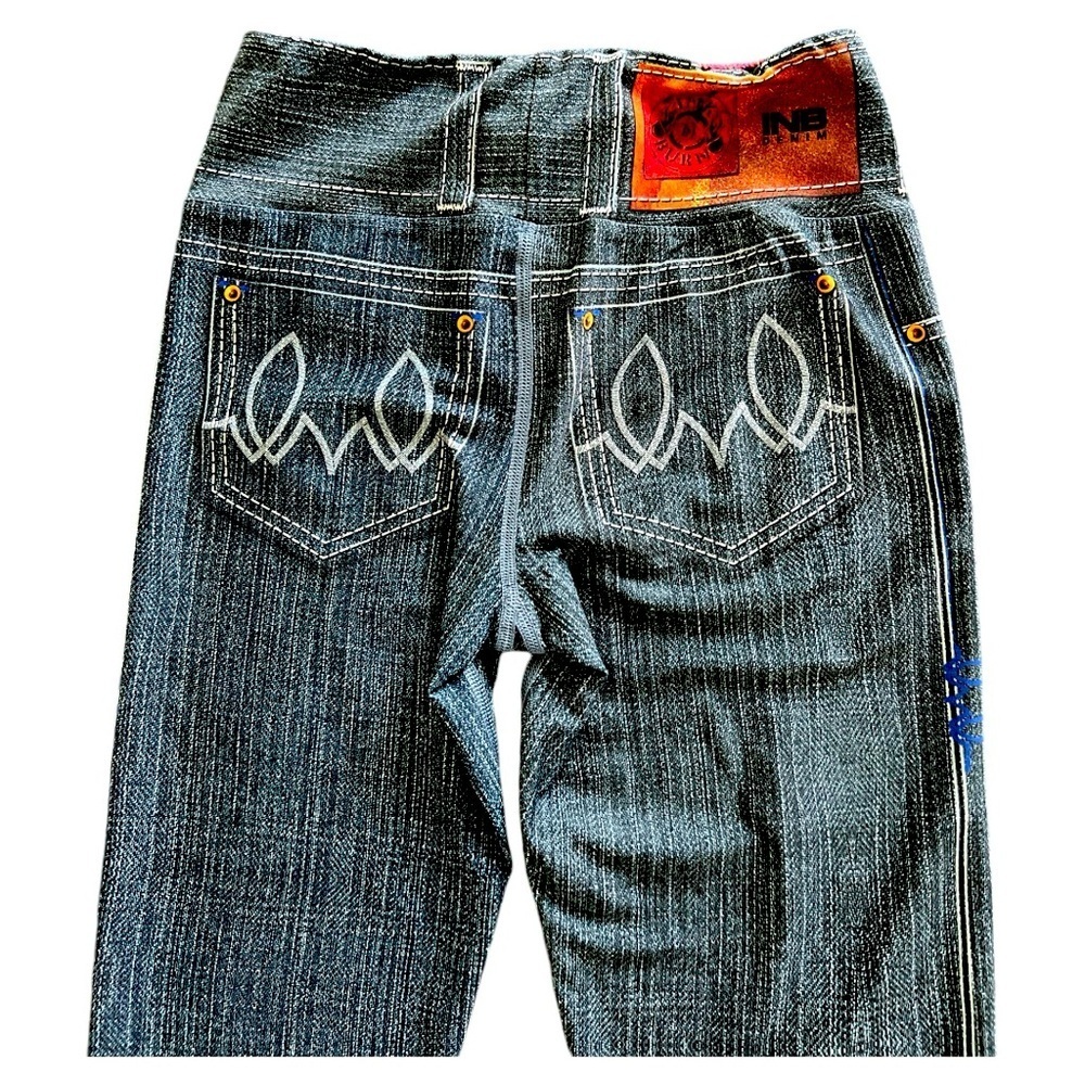 INKnBURN denim mid calf capri leggings size 2 - Picture 2 of 4
